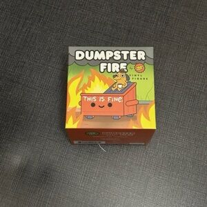 Dumpster Fire Vinyl Figure - Orange and Red Collectible